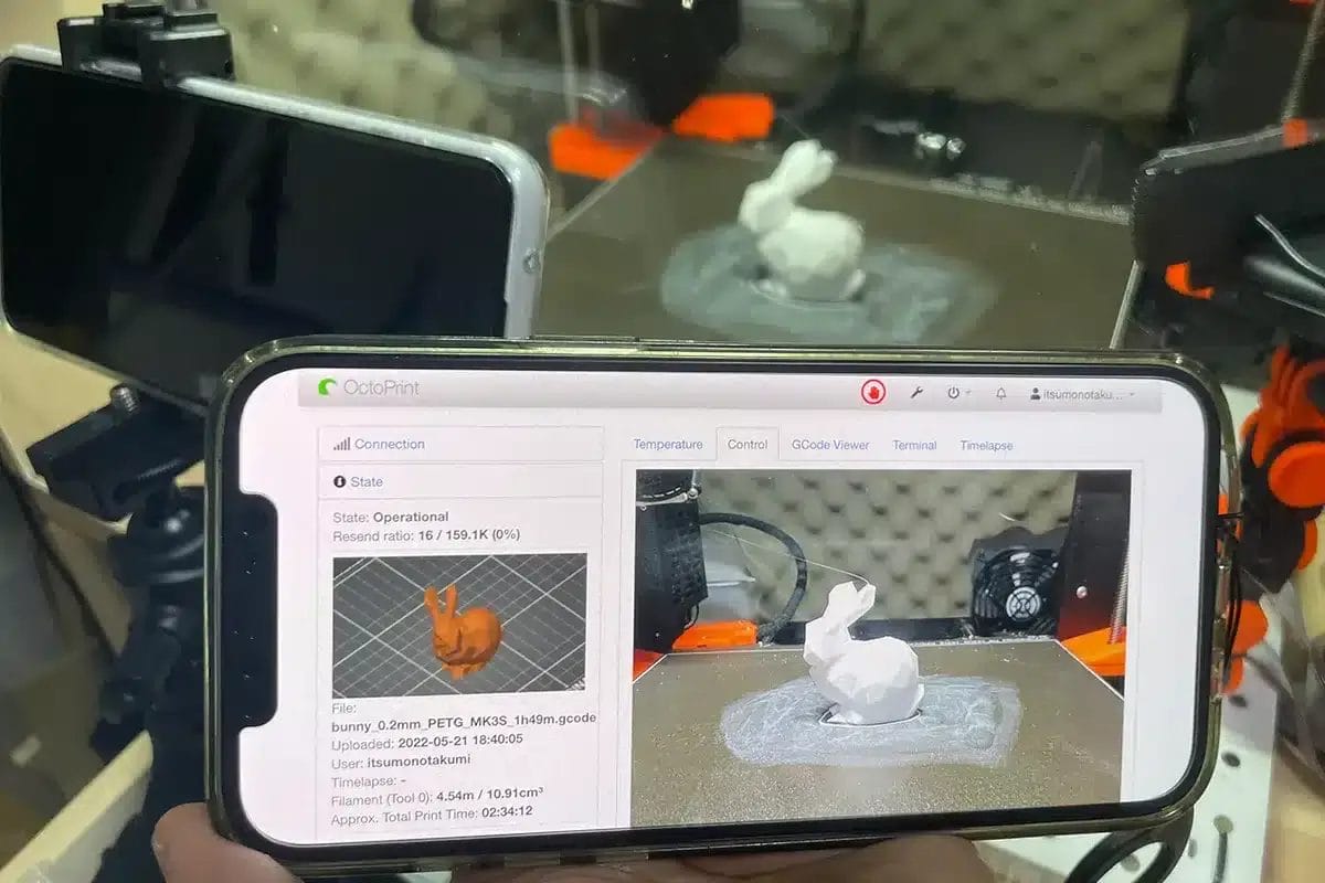octo4a-output-rabbit | 3dプリンターの匠 Octo4aから出力したサンプルデータがすごくキレイに出力できている様子