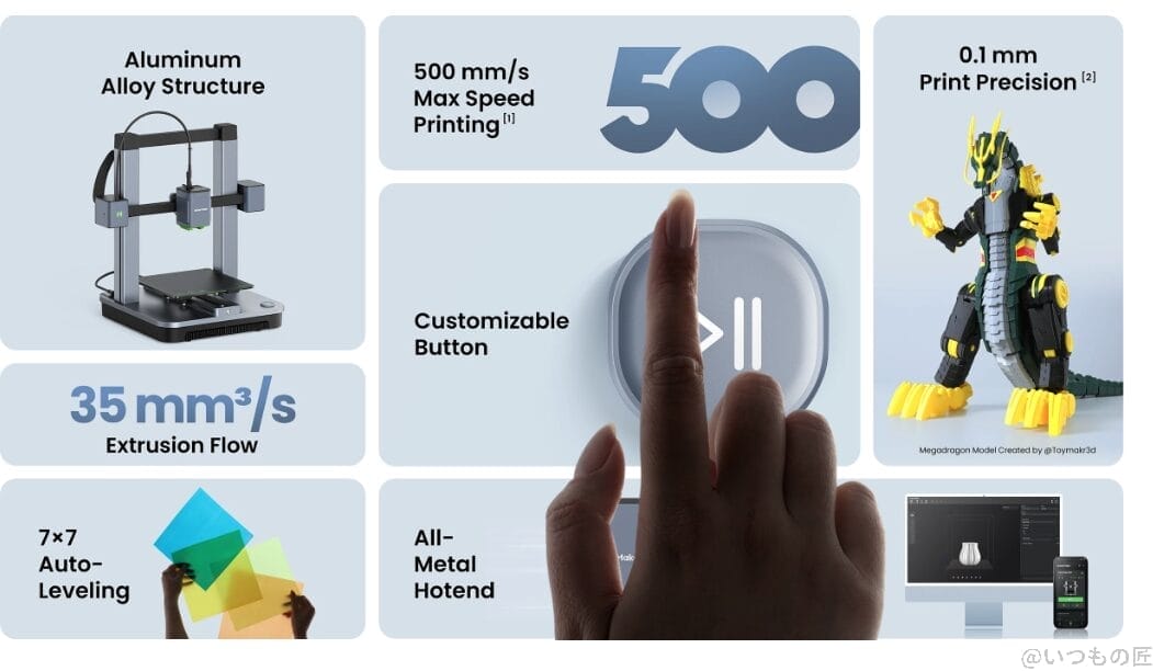 ankermak-m5c-spec-edited | 3dプリンターの匠 AnkerMake M5C 主な特徴