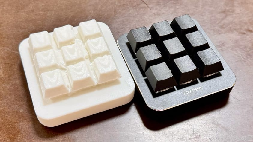 revopoint-mini-two | 3dプリンターの匠 9キー キーボードの物理コピー結果