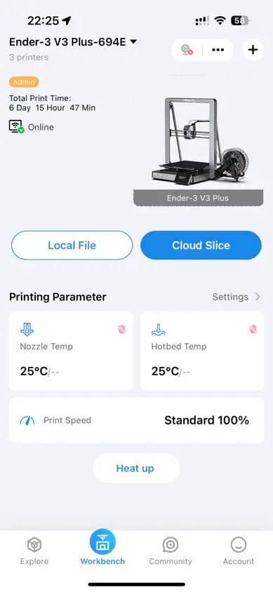 crealitycloud1 | 3dプリンターの匠 Ender-3 V3 Plus 比較
Creality Cloudアプリ1