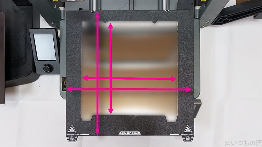 ender3v3plus-compare-bed2 | 3dプリンターの匠 Ender-3 V3 Plus 比較
ベッドサイズの違い2